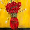 Flowers in a red pot
Oil on canvas - 80x120 cm